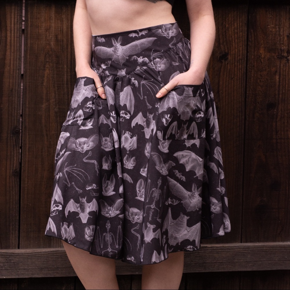 BlackMilk Gone Batty Yoke Midi Skirt